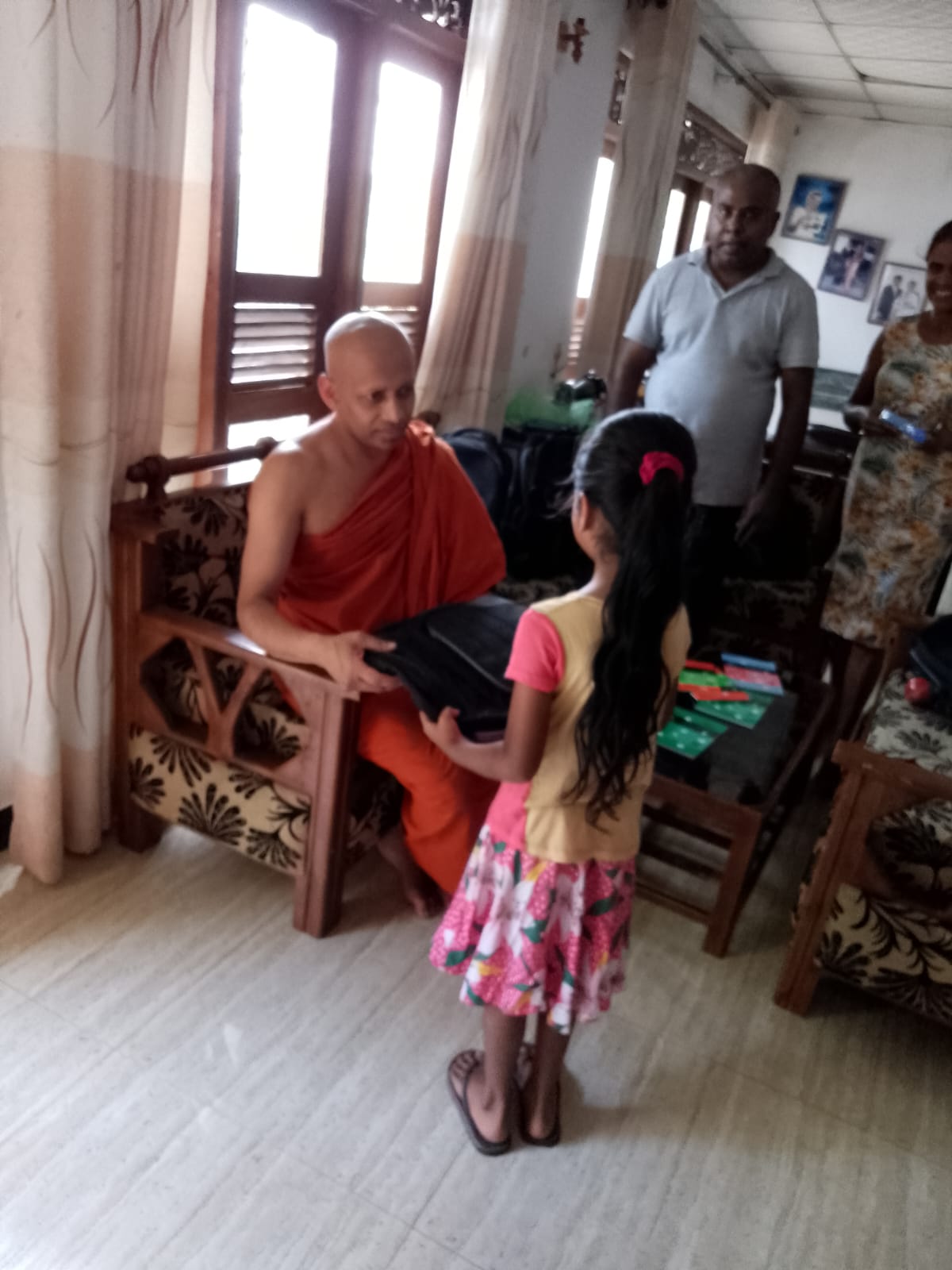  Donation of school items to children:  Pilimathalawa